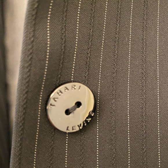 Tahari ASL Black Pin Stripe Suit Coat Jacket Size 20W - Picture 5 of 8